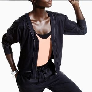 Athleta x Derek Lam Black Zip V Neck Jacket